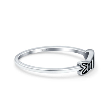 Fish Oxidized Band Solid 925 Sterling Silver Thumb Ring (4mm)